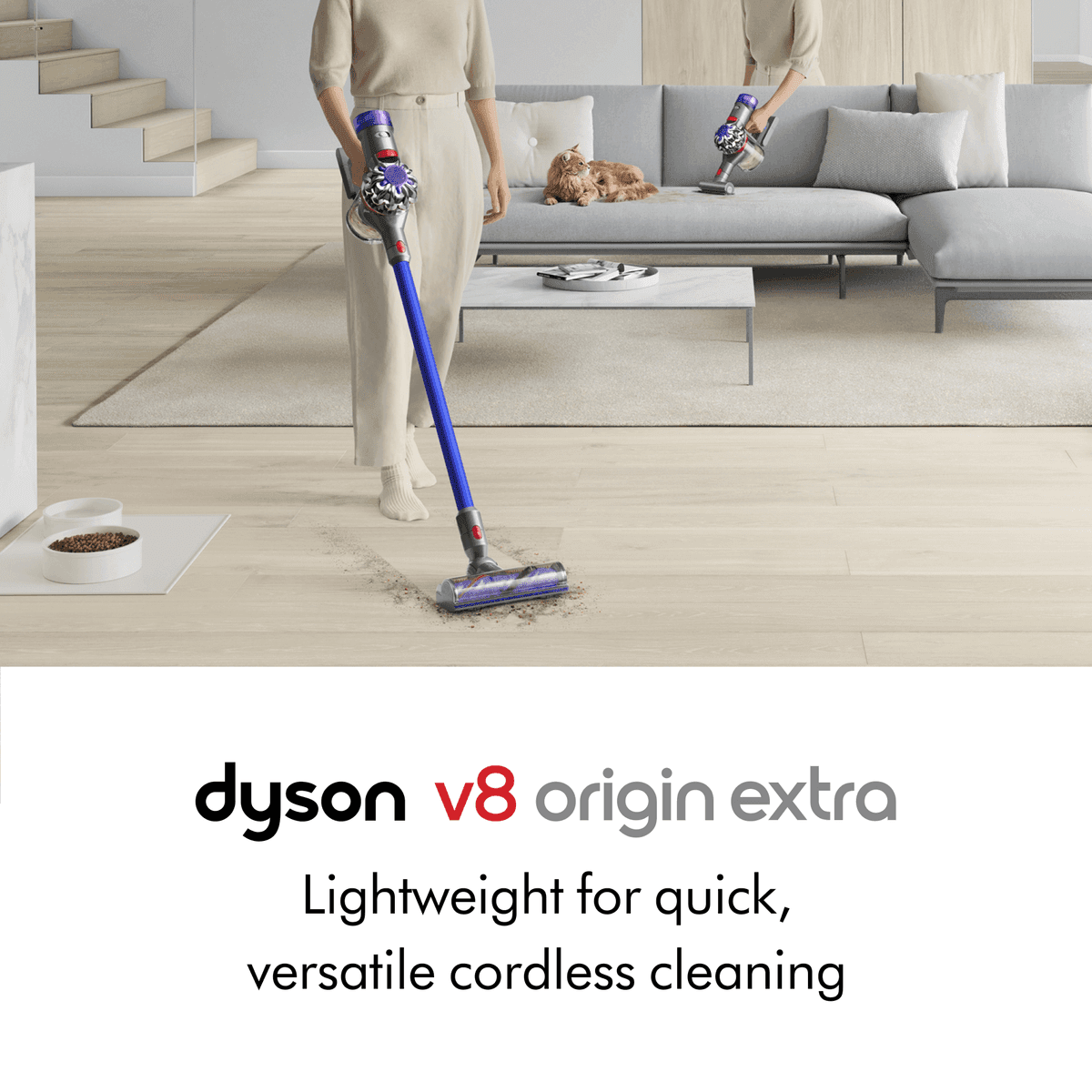 Dyson V8 Origin Extra Cordless Vacuum, Certified Refurbished, Blue image 2