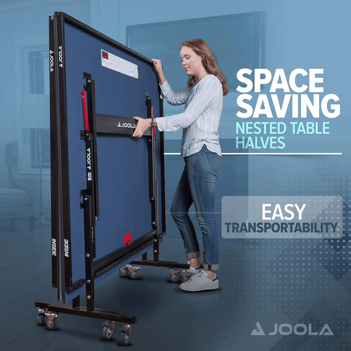 JOOLA Inside 15mm Professional Indoor Ping Pong Table with Net Set image 4