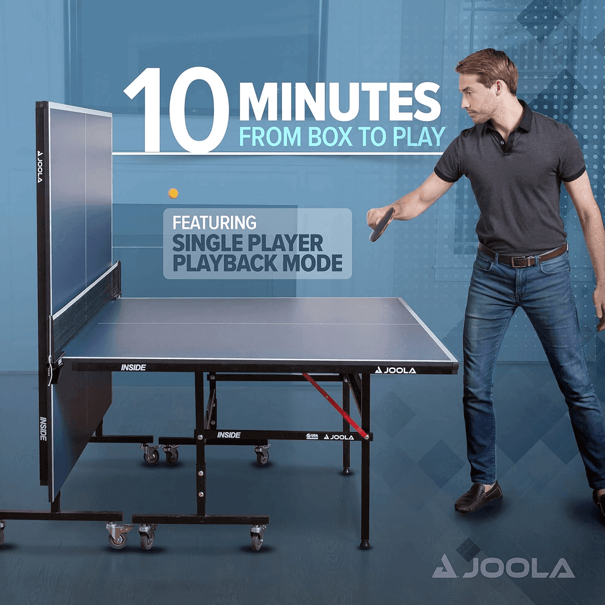 JOOLA Inside 15mm Professional Indoor Ping Pong Table with Net Set image 2