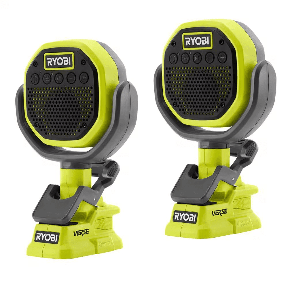 RYOBI ONE+ 18V VERSE Clamp Speaker 2-Pack (Tools Only)