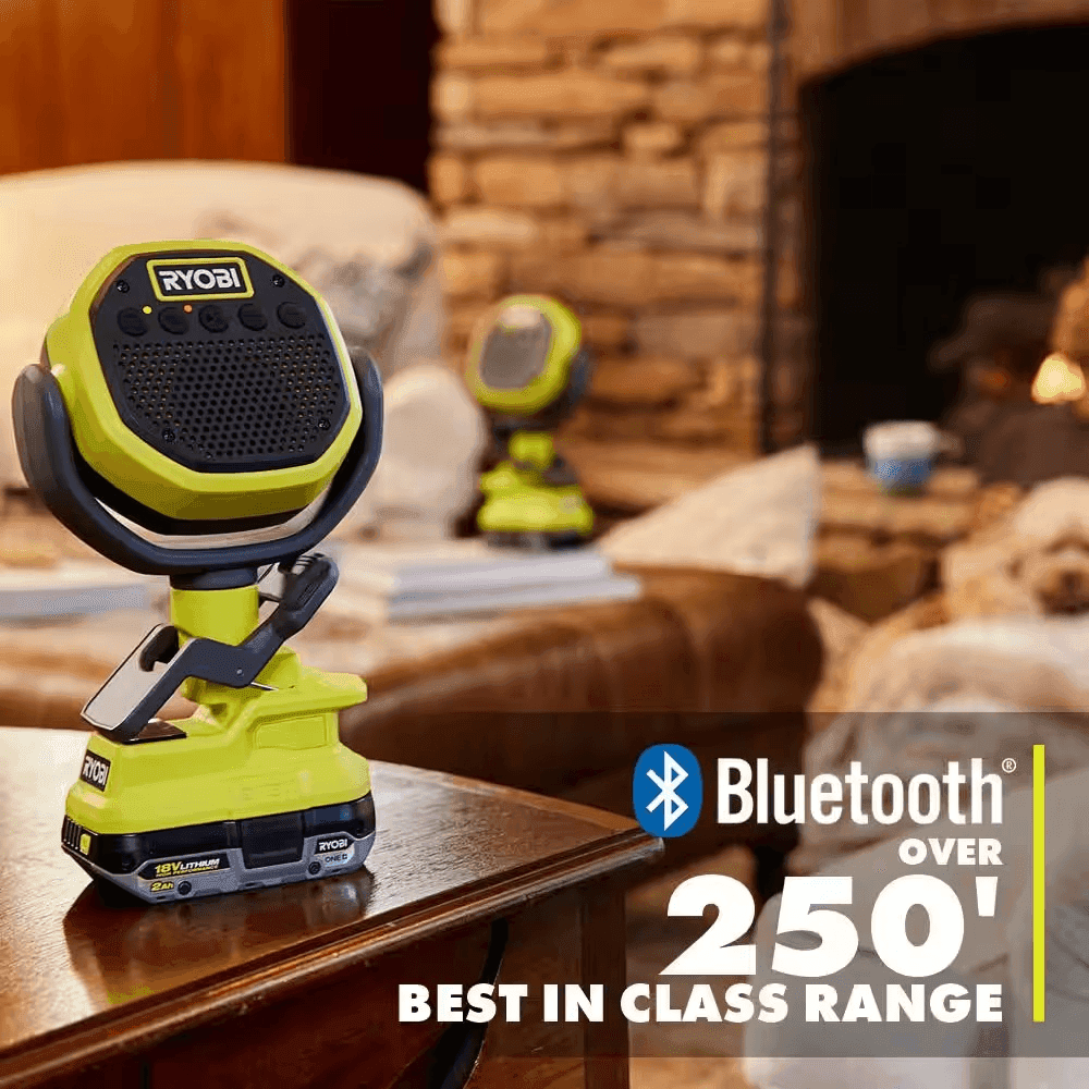 RYOBI ONE+ 18V VERSE Clamp Speaker 2-Pack (Tools Only) image 4