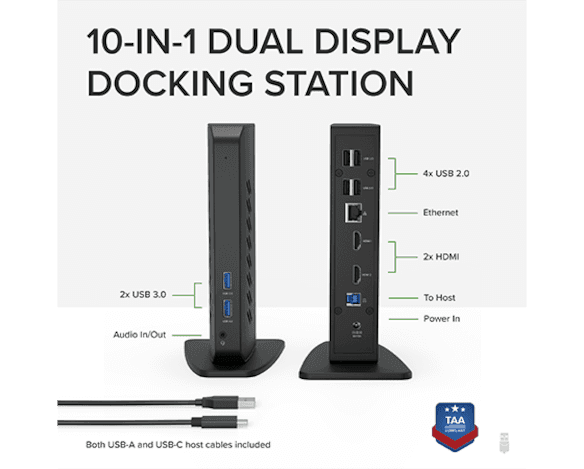Plugable UD-3900Z Dual Monitor Universal Docking Station image 2