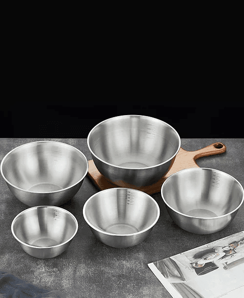 Art & Cook 5-Piece Nesting Stainless Steel Bowl Set image 2