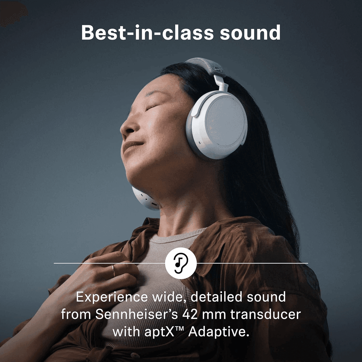 Sennheiser Momentum 4 Wireless Noise-Canceling Headphones (White) image 3