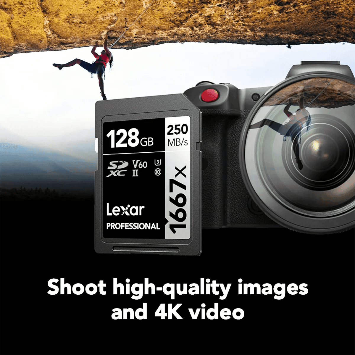 Lexar SILVER Professional 1667x 128GB UHS-II V60 SDXC Memory Card image 3