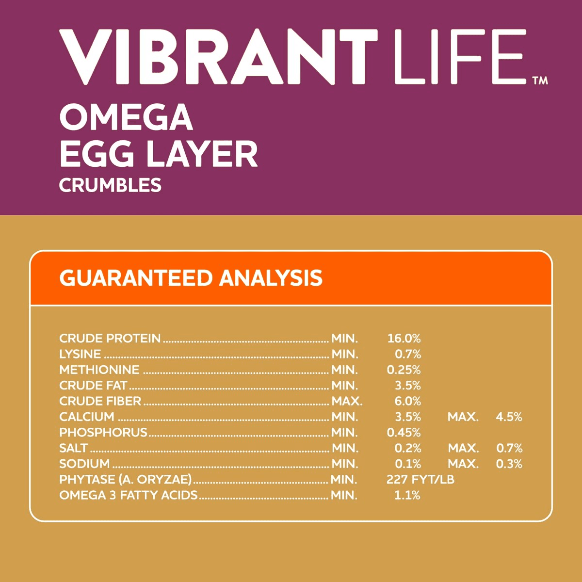 Vibrant Life Omega Egg Layer Crumbles, 40 lb Bag image 2