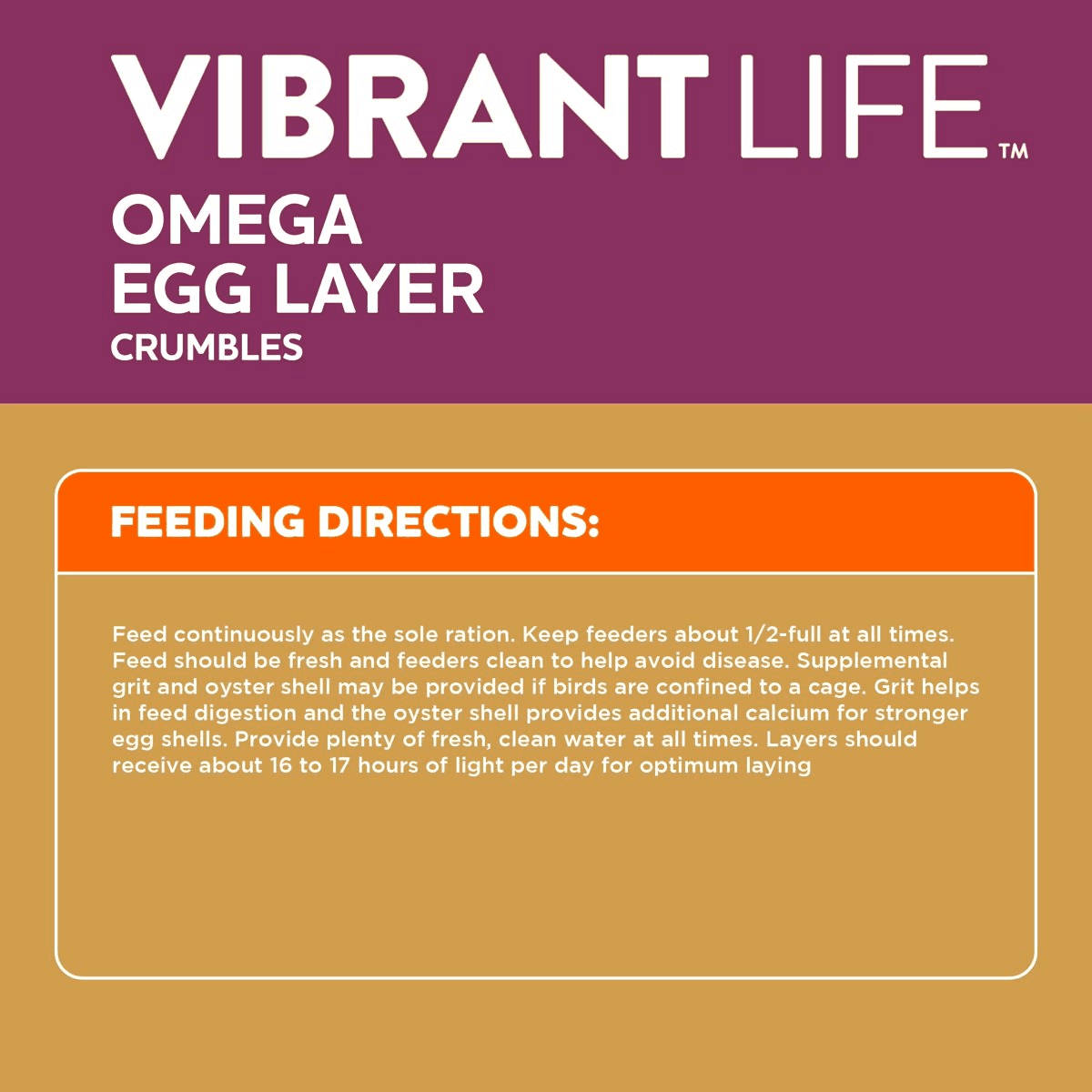 Vibrant Life Omega Egg Layer Crumbles, 40 lb Bag image 4