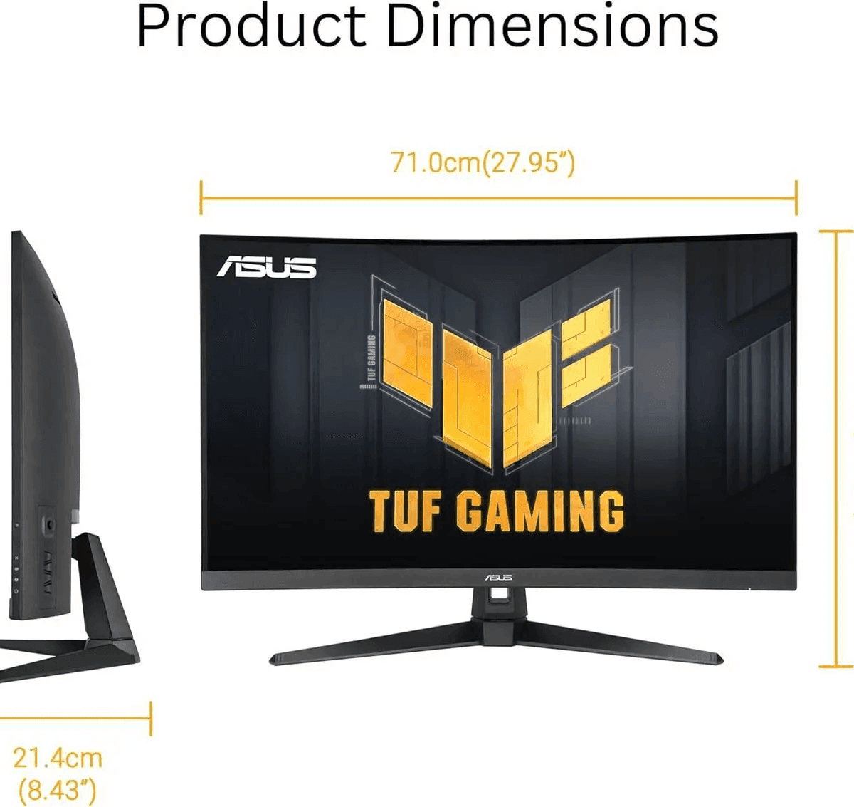 ASUS TUF Gaming VG32WQ3B 31.5-Inch QHD 180Hz Curved Gaming Monitor image 4