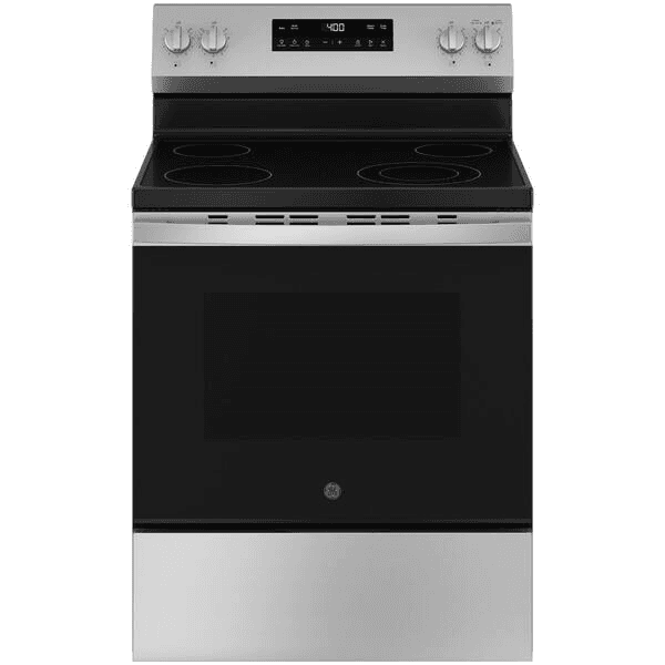 GE 30 in. 4-Burner Element Freestanding Electric Range in Stainless Steel image 2
