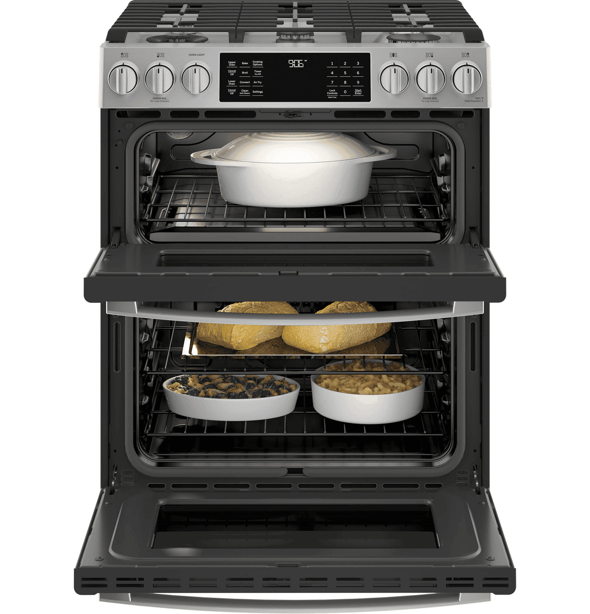 GE Profile 30-inch Smart Double-Oven Gas Range image 2