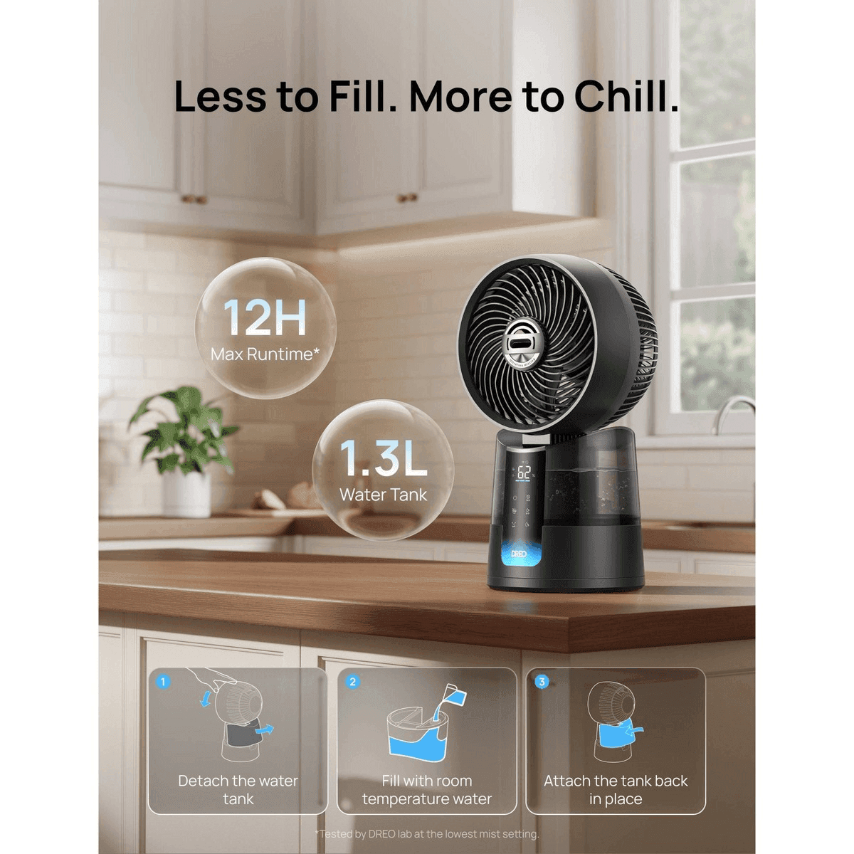 DREO TurboCool 516 Misting Desk Fan image 5
