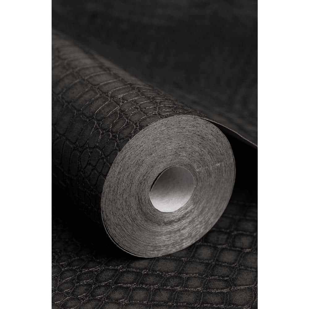 Graham & Brown Black Crocodile Wallpaper Roll image 3