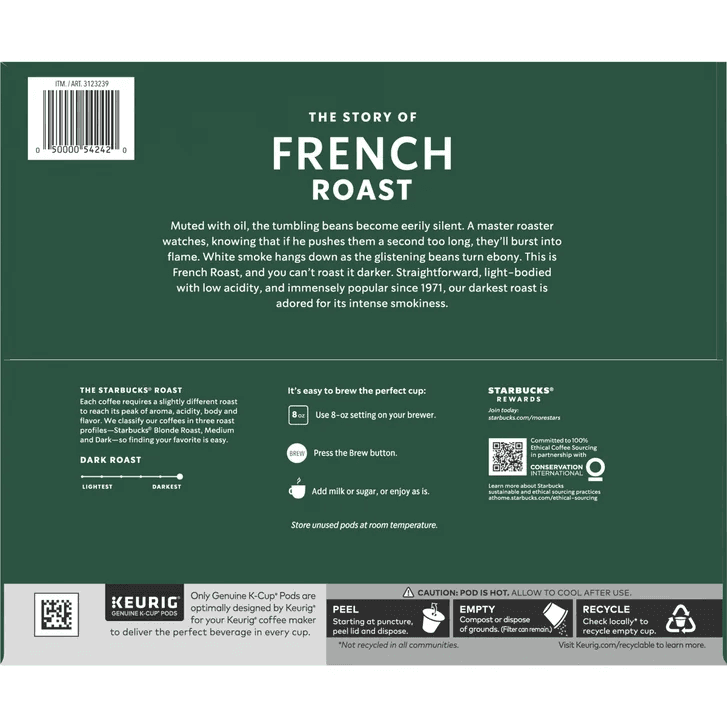 Starbucks French Roast Dark Roast K-Cup Pods, 72-Count image 3