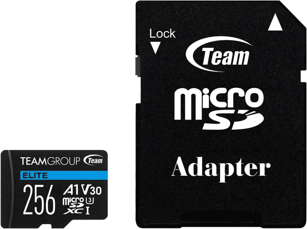 Team Group Elite 256GB microSDXC U3 V30 A1 Memory Card with SD Adapter image 3