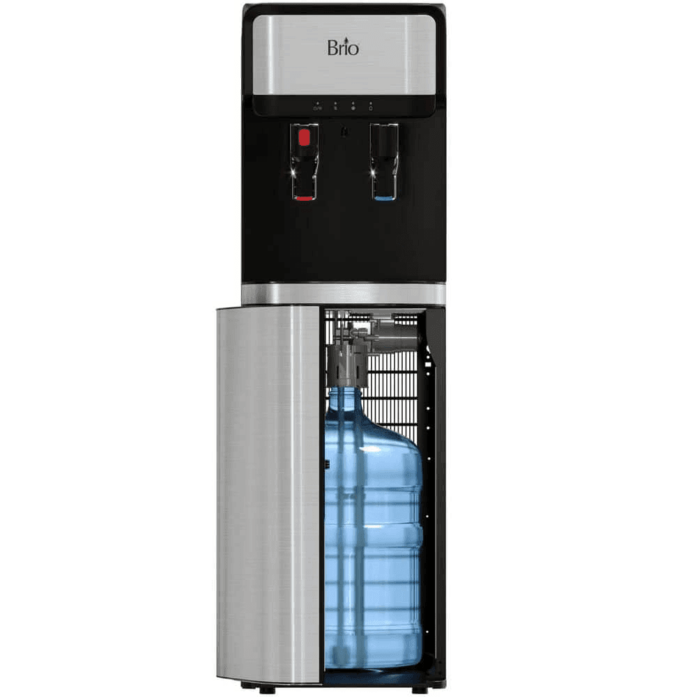 Brio 300 Series Bottom-Load Hot & Cold Water Cooler Dispenser - Silver