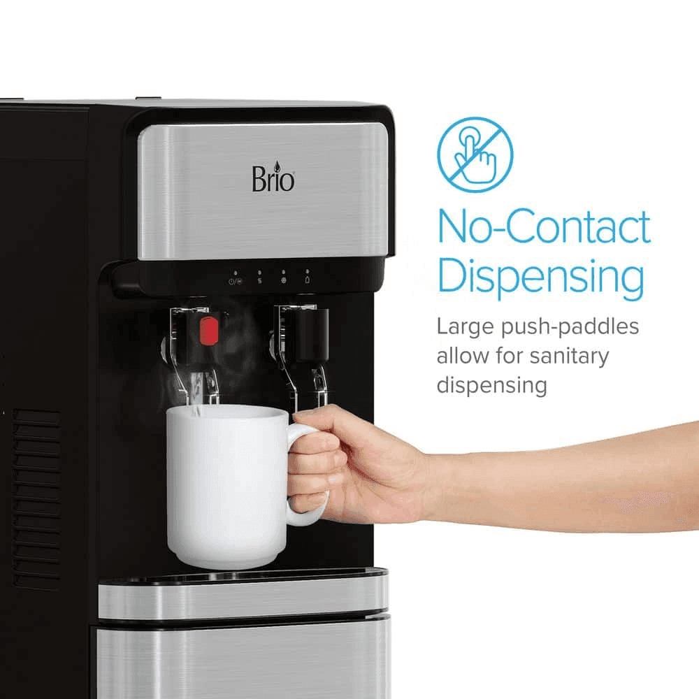 Brio 300 Series Bottom-Load Hot & Cold Water Cooler Dispenser - Silver image 5
