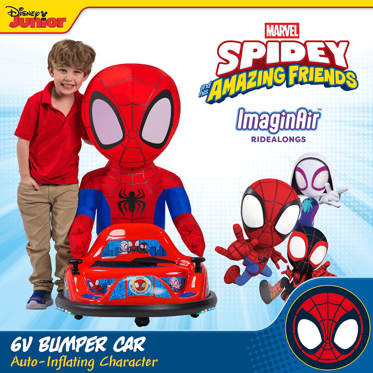 Marvel Spider-Man Spidey ImaginAir 6V Ride-On Bumper Car image 4
