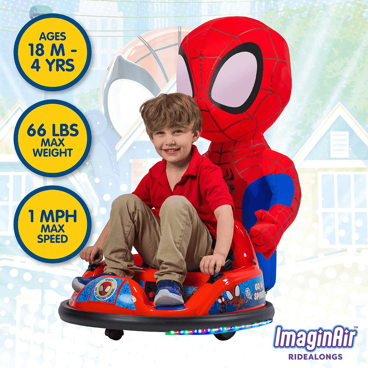 Marvel Spider-Man Spidey ImaginAir 6V Ride-On Bumper Car image 5