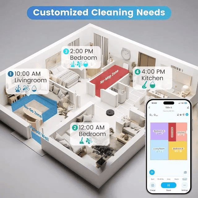 AIRROBO T20+ Robot Vacuum and Mop with Self-Emptying Station image 2