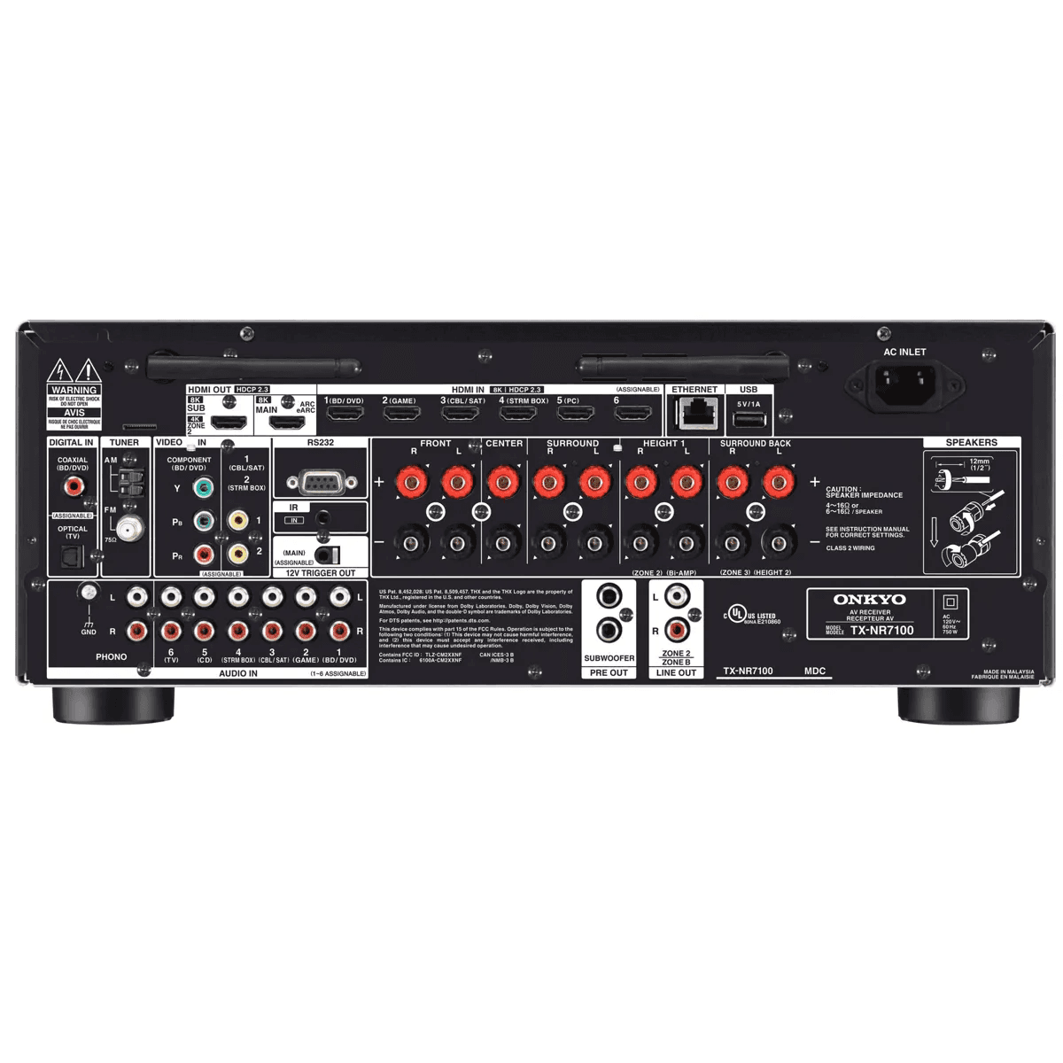 Onkyo TX-NR7100 9.2-Channel 8K Network A/V Receiver image 3