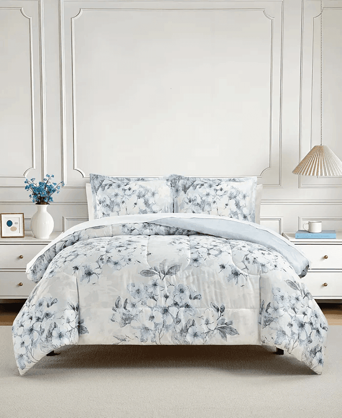 Macy's Colesville Reversible 3-Piece King Comforter Set - Blue image 3