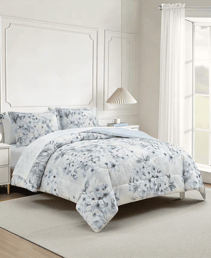 Macy's Colesville Reversible 3-Piece King Comforter Set - Blue