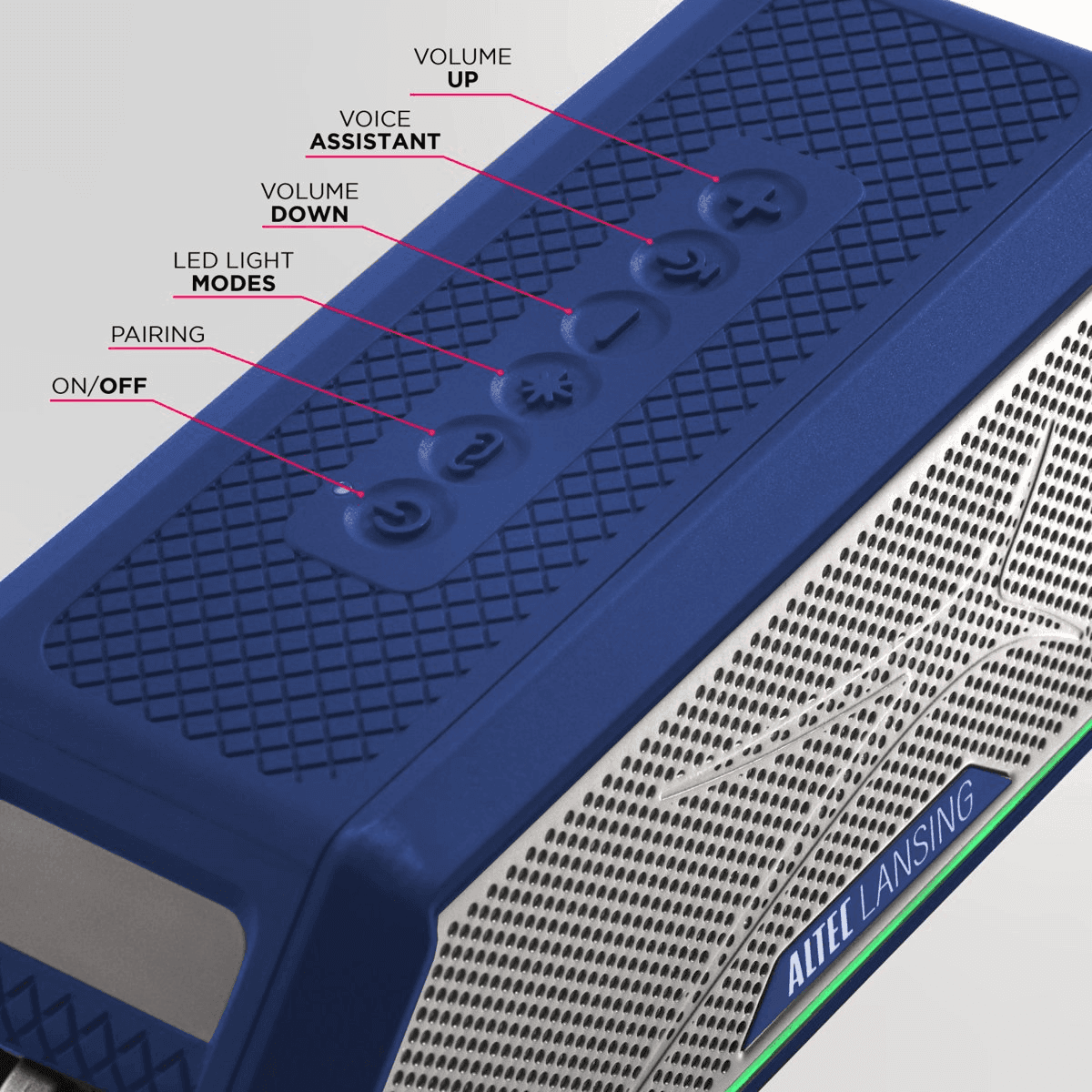 Altec Lansing HydraJolt 2.0 Bluetooth Speaker (Blue) image 3