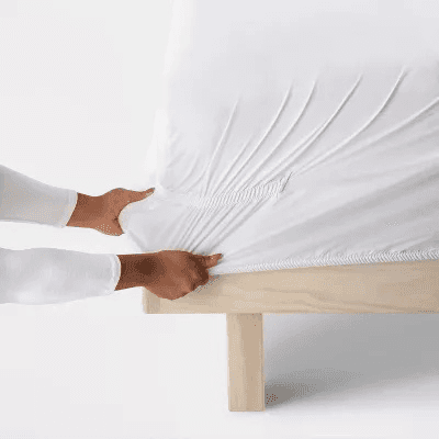 Threshold Twin/Twin XL 400-Thread-Count Cotton Sheet Set (White) image 3