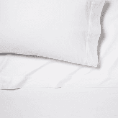 Threshold Twin/Twin XL 400-Thread-Count Cotton Sheet Set (White) image 2