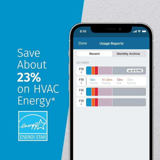 Copeland Sensi Touch Black Smart Thermostat with Wi-Fi image 3