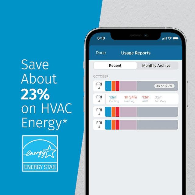 Copeland Sensi Touch Black Smart Thermostat with Wi-Fi image 3