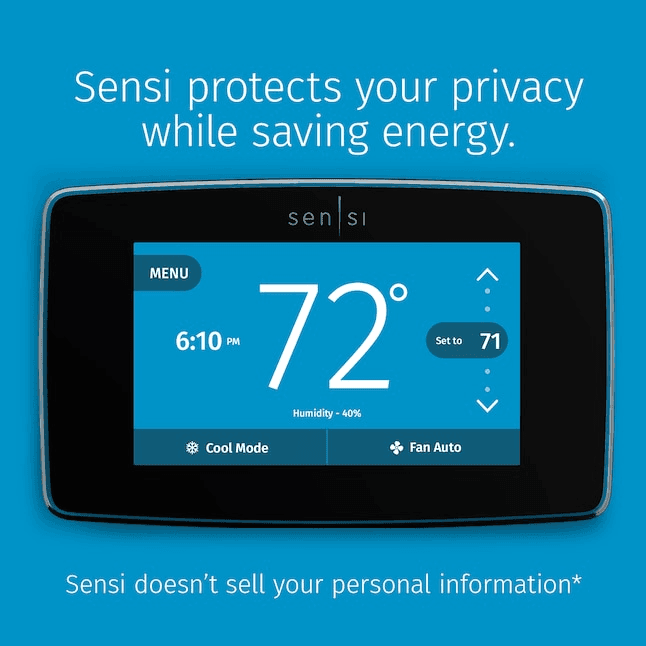 Copeland Sensi Touch Black Smart Thermostat with Wi-Fi image 2