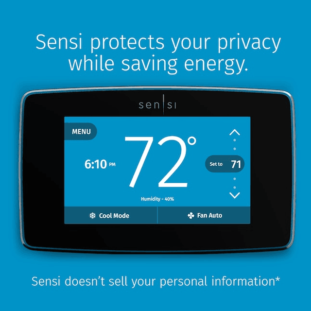 Copeland Sensi Touch Black Smart Thermostat with Wi-Fi image 2