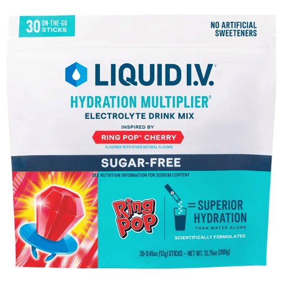 Liquid I.V. Hydration Multiplier Sugar-Free Ring Pop Cherry, 30-Count image 2