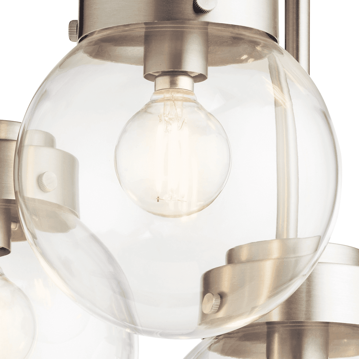 Kichler Strabo 12-in 3-Light Semi-Flush Mount Fixture - Brushed Nickel image 3
