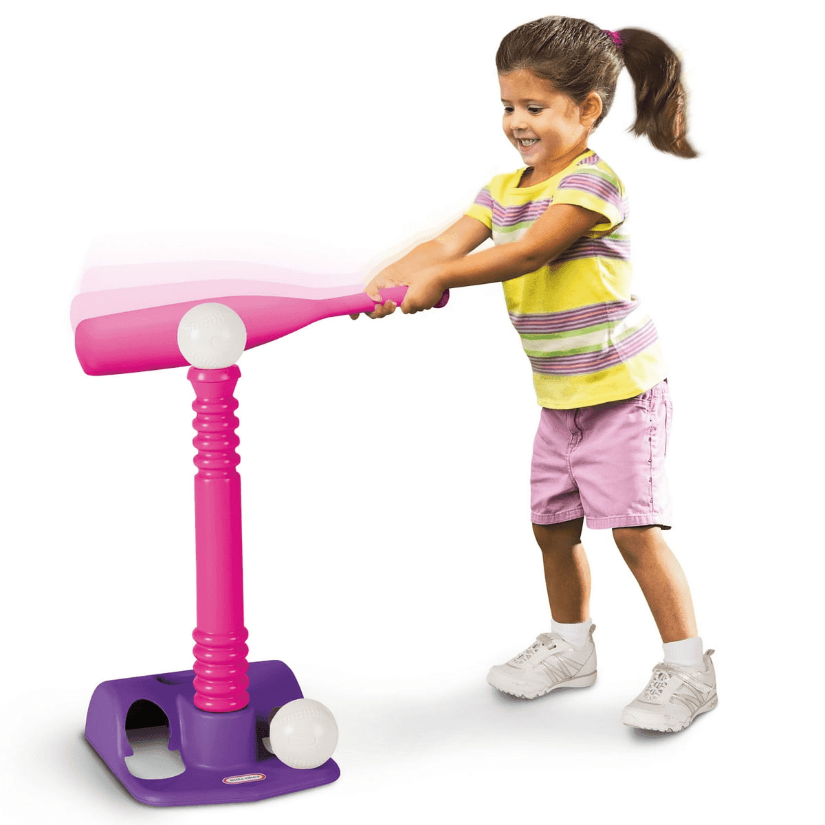 Little Tikes TotSports Pink T-Ball Set with Bat and 2 Balls