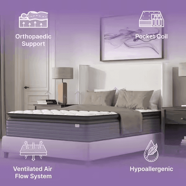 NapQueen Isabella Twin 14-Inch Medium Hybrid Mattress image 3
