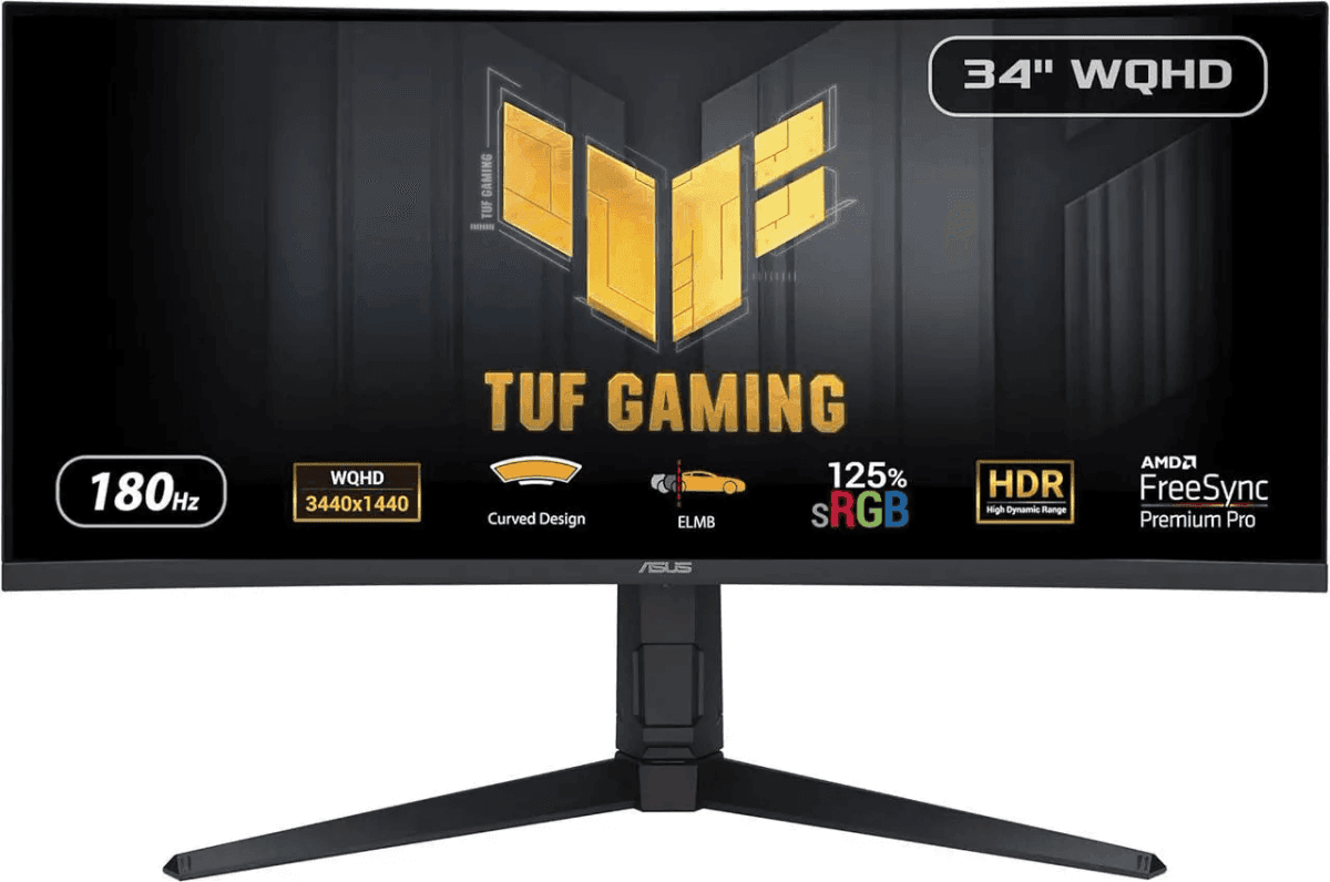 ASUS TUF VG34VQL3A 34-inch 180Hz Ultrawide Gaming Monitor