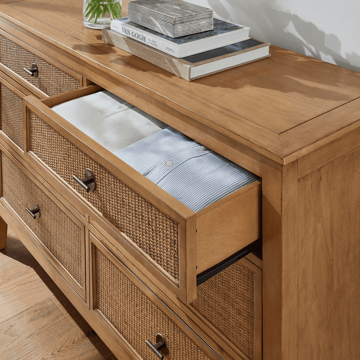 Home Decorators Collection Marsden 6-Drawer Rattan Cane Dresser image 3