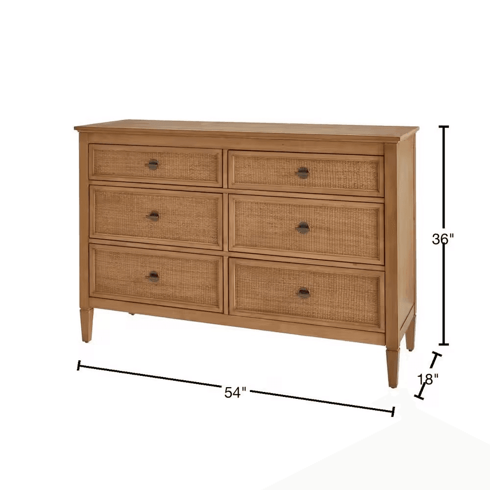 Home Decorators Collection Marsden 6-Drawer Rattan Cane Dresser image 5