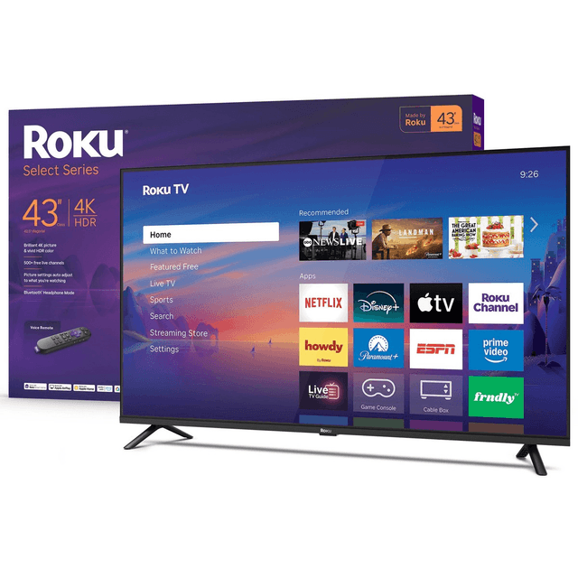 Roku 43" Select Series 4K HDR Smart TV with Roku Voice Remote image 1