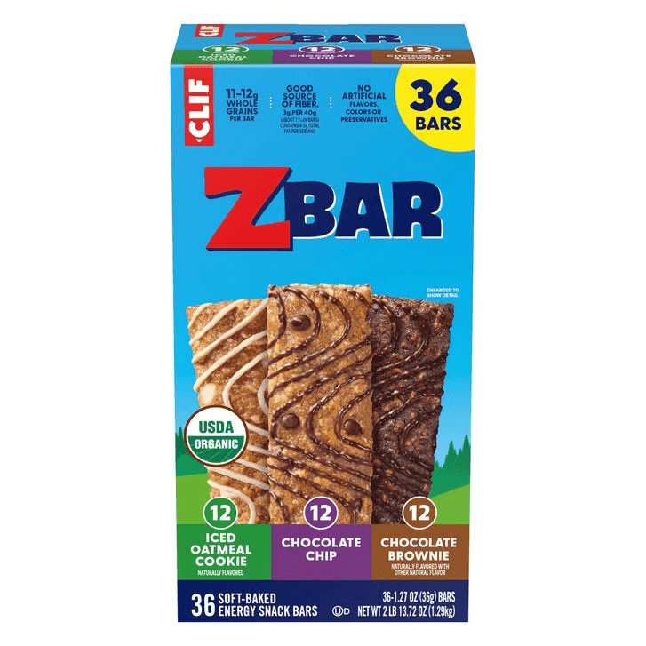 CLIF Kid ZBar Organic Granola Bar Variety Pack, 36 Count