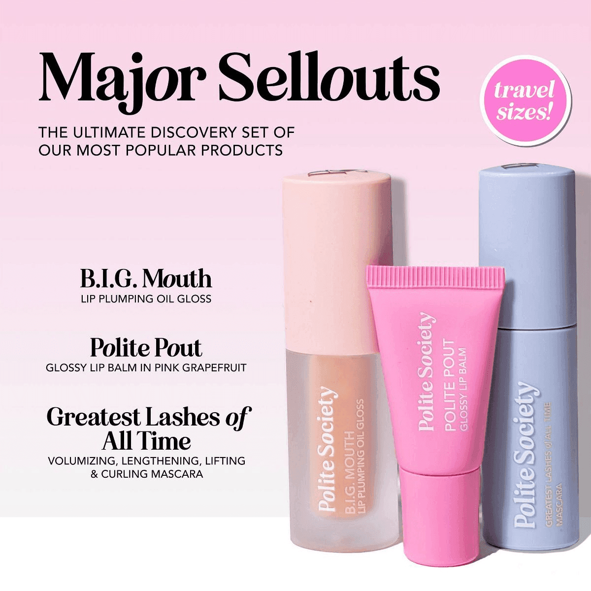 Polite Society Major Sell-Outs Travel-Size Discovery Set, 3-Piece image 3