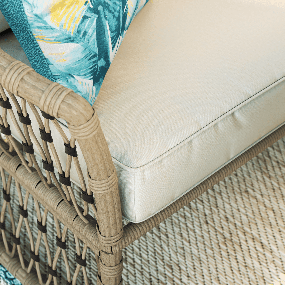 Style Selections Avery Station 5-Seat Wicker Outdoor Sectional image 3