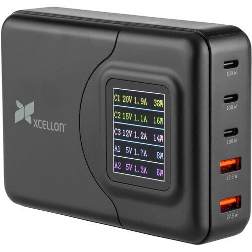 Xcellon 5-Port 200W GaN USB Charger with LED Display $99.99 (Was $149.99)