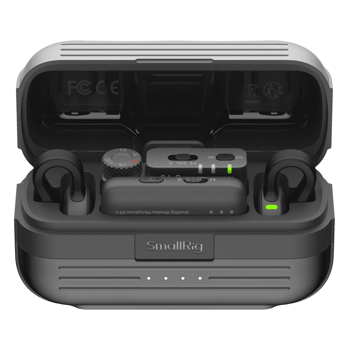SmallRig S70 Wireless Microphone System with Charging Case, Black