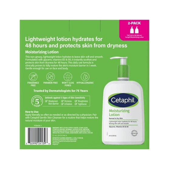 Cetaphil Moisturizing Lotion 20 fl oz, 2-Pack image 2