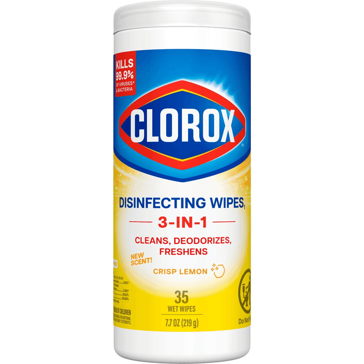 Clorox Disinfecting Cleaning Wipes Crisp Lemon 35 Count image 2