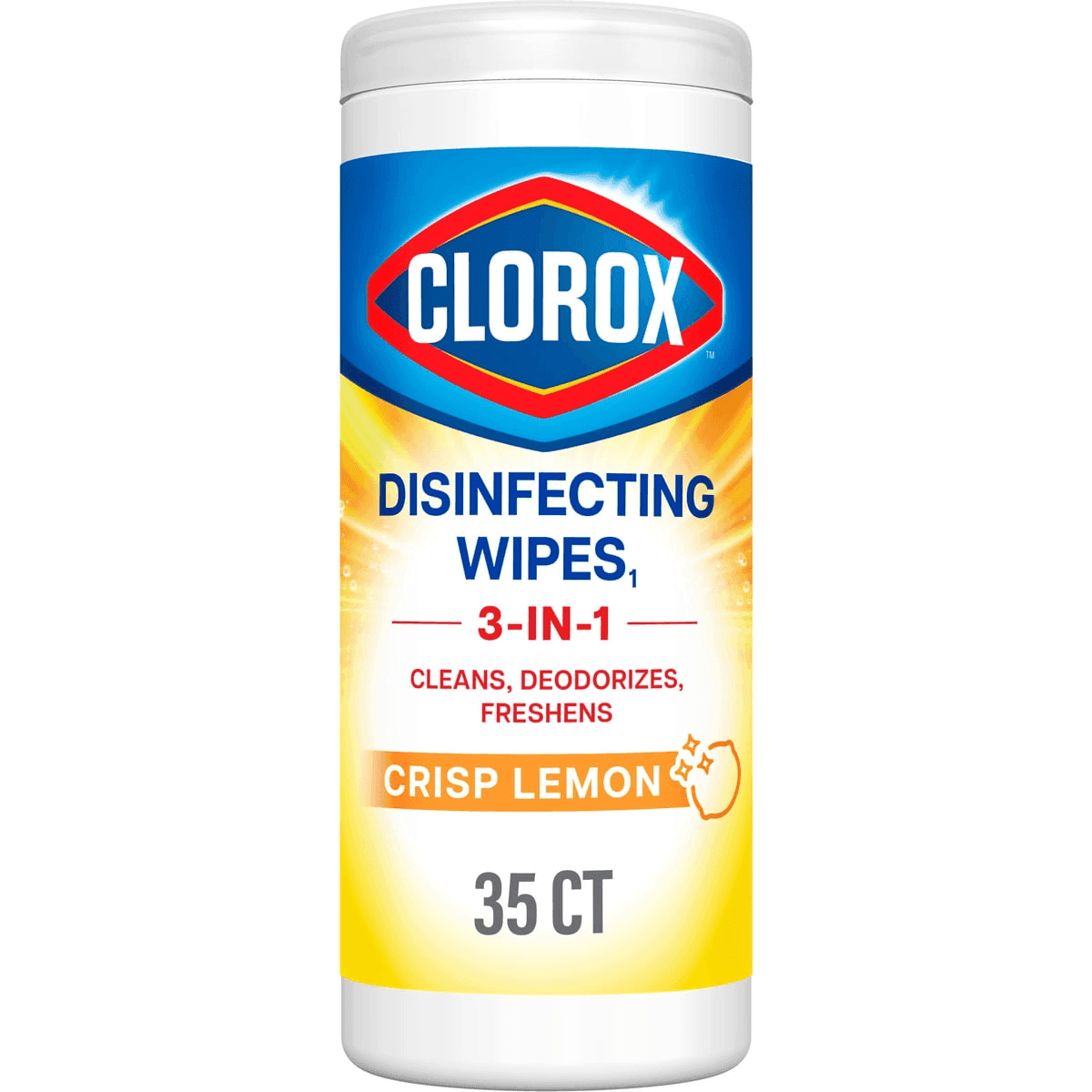 Clorox Disinfecting Cleaning Wipes Crisp Lemon 35 Count