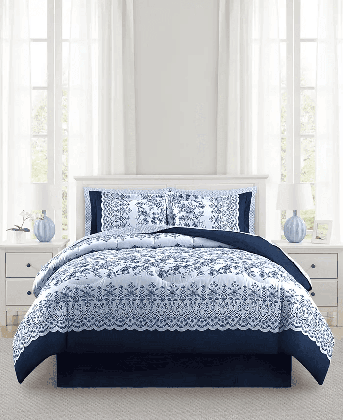 Macy's Medley Reversible Printed 8-Piece Comforter Set